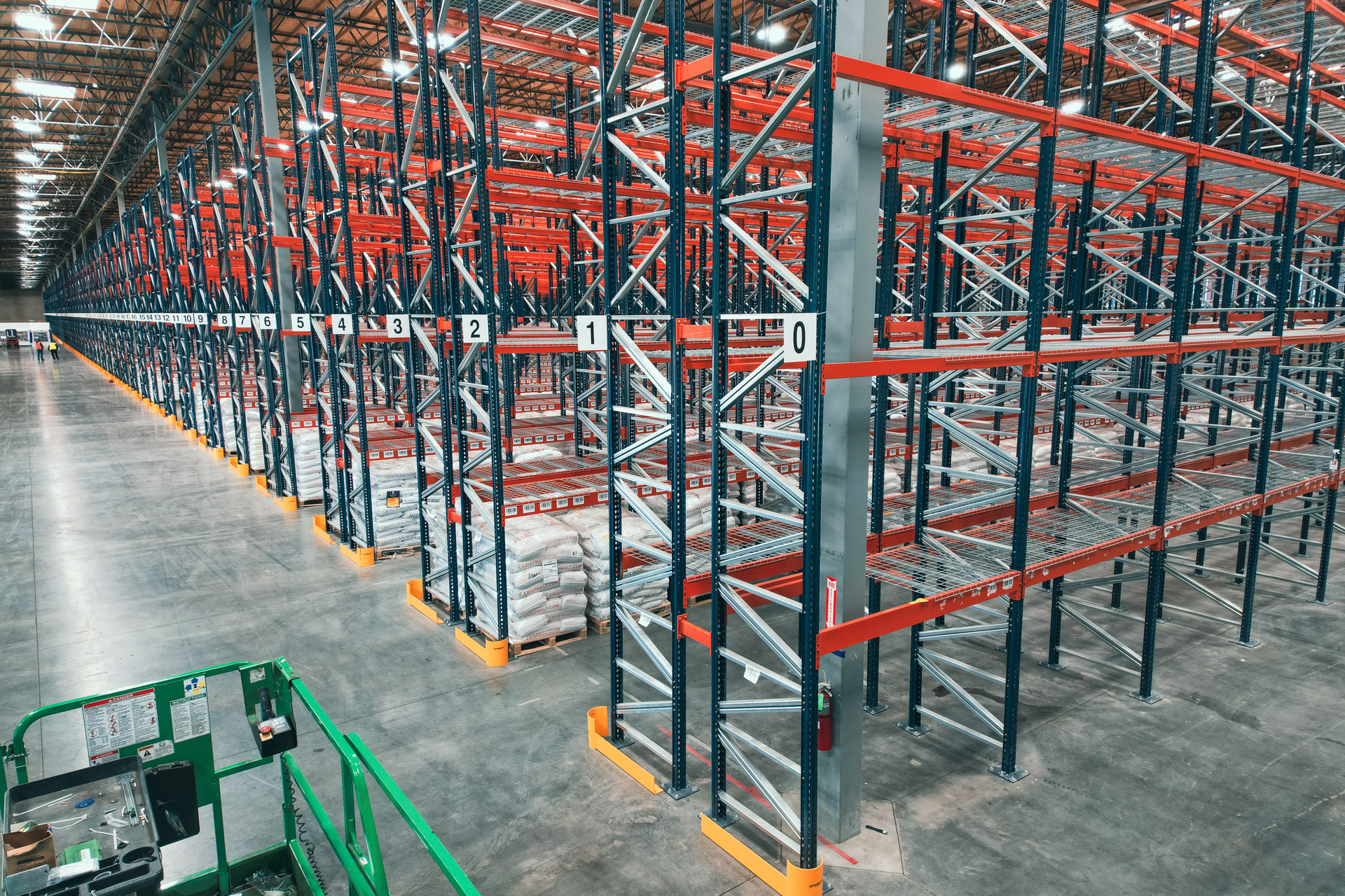Warehouse pallet rack installation in Miami South Florida